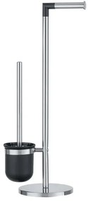 WENKO 21836800 - WC kefa PARUS 25,5x57 cm nerezová/strieborná/čierna
