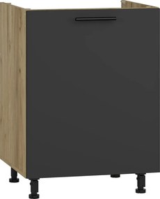 VENTO DK-60/82 sink cabinet, color: craft oak/antracite