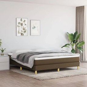 Boxspring posteľ s matracom tmavohnedá 160x200 cm látka 3144186