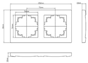 Elhard Dvojitý rámček Vera, matný, biely VZ3102W
