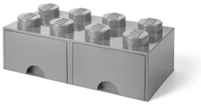 Sivý úložný box s dvoma zásuvkami LEGO®