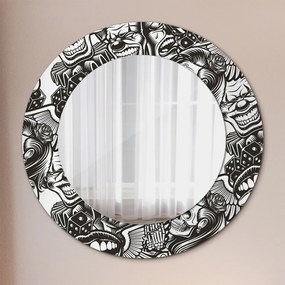Abstraktná tekutina Okrúhle zrkadlo s potlačeným rámom