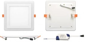 Ecolite DUO-S12W - LED Podhľadové svietidlo DUO LED/12W/230V + LED/4W