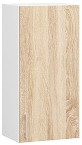 Kuchynská závesná skrinka Š 40cm D1 H720 Artus biela/sonoma