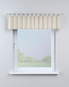 Krátky záves na pútkach farba produktu béžová látka vzorované