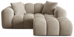 Svetlohnedá ženilková rohová pohovka (pravý roh/s leňoškou) Treno – Cosmopolitan Design