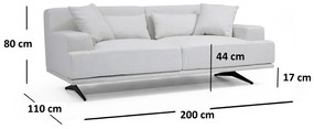2-miestna pohovka Bentley 200 cm béžová