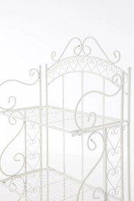 Kovová polica regál Anja - Biela