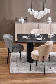Rozkladací jedálenský stôl Bolero 160/250 cm dub prírodný/čierny