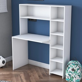 Psací stůl s regálem Hapos 113 cm bílý