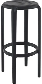 TOM BAR 75 záhradná barová stolička black