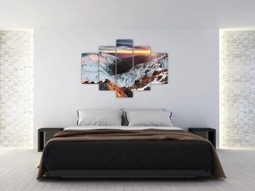 Obraz - Zimná horská panoráma (150x105 cm)