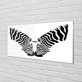 Nástenný panel  zrkadlo zebra 125x50 cm