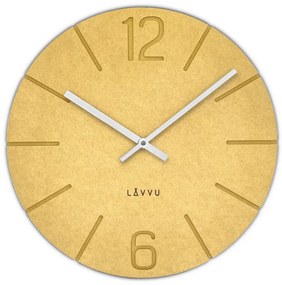 Drevené hodiny LAVVU Natur LCT5026, žlta 34cm