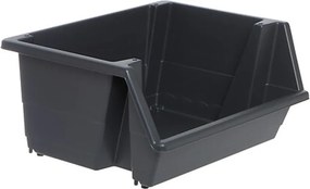 5Five® Sada 3 stohovateľných úložných boxov, STACKEO - čierna