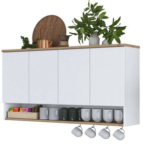 Kuchynská horná skrinka Jeano (orech + biela). Akcia -18%. Vlastná spoľahlivá doprava až k Vám domov. 1127740