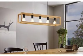 Eglo 32143 - Závesný luster na lane BLACKCROWN 5xE27/40W/230V hnedá