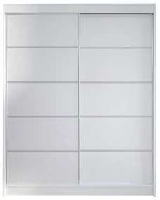 Skriňa s posuvnými dverami Bianca IV (čierna + biela) (osvetlenie LED RGB farebné). Vlastná spoľahlivá doprava až k Vám domov. 1059132