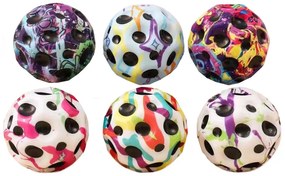 LEAN TOYS Žiarivá loptička s jamkami, skákajúca - 7 cm
