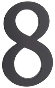 PSG 64.158 - hliníková 3D číslica 8, číslo na dom, výška 190 mm, čierna