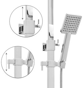 Sprchová súprava KABE s výtokom do vane - chrómová - hlavica 25x25 cm