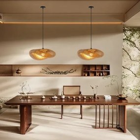 Immax 08269L - Luster na lanku HILO 1xE27/40W/230V pr. 60 cm bambus