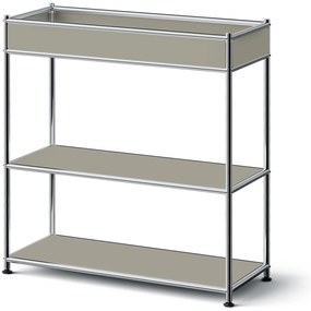 Kovová konzola »CN3 Slim Line« s poličkou, svetlosivá