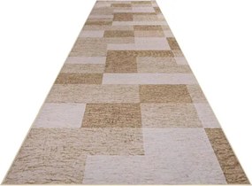 Protišmykový koberec / behúň CRYSTAL PRINT béžový / krémový