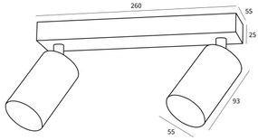 Immax NEO 07262W -LED RGB+CCT Stmievateľné svietidlo NEO LITE PUNTO 2xGU10/6W/230V