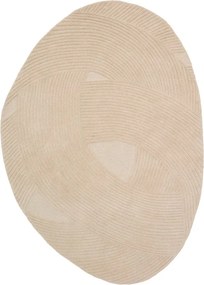 Krémový ručne tkaný vlnený koberec 160x230 cm Domm – Kave Home