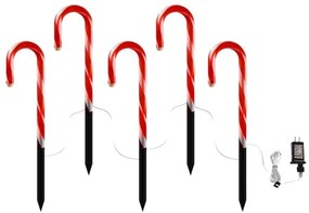 SADA 5x LED vonkajších vianočných dekorácií LED/2W/230V IP44 červené