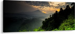 Obraz - zelená horská krajina (120x50 cm)