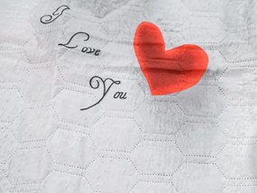 Prehoz na posteľ HEARTIZIA HEXAGON svetlosivý Rozmer: 170 x 210 cm