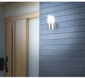 Briloner 320304TF - Vonkajšie nástenné svietidlo 1xE27/12W/230V IP44 strieborné