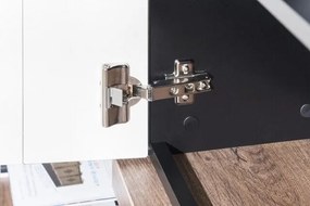 Obývacia stena Boston, čierna/dub ribbeck, s osvetlením