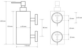 Sapho Sapho, X-ROUND dávkovač mydla 550ml, chróm, XR102