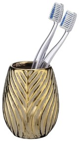 Keramická súprava doplnkov do kúpeľne v zlatej farbe Idro – Wenko