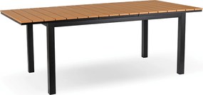 Záhradný stôl obdĺžnikový JOY 140 – 180 cm rozkladací dub/čierna