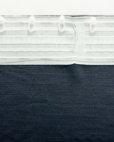 Záves BASIC s navliekacou riasiacou páskou 140x280 cm tmavomodrý 1 ks.