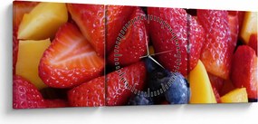 Obraz ovocia (s hodinami) (90x30 cm)