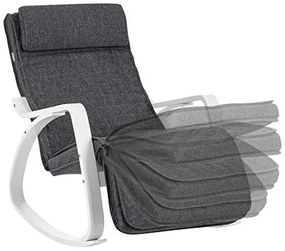 Hojdacie kreslo SONGMICS LYY011G01 - tmavosivé