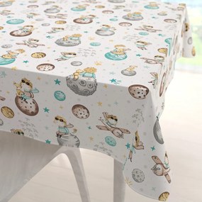 Biante Detský bavlnený štvorcový obrus Sandra SA-561 Malý princ na bielom 150x150 cm