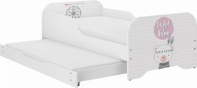 Wooden Toys Detská posteľ MIKI 160x80 MEDVEDÍK INDIÁN s funkciou spania  (1)