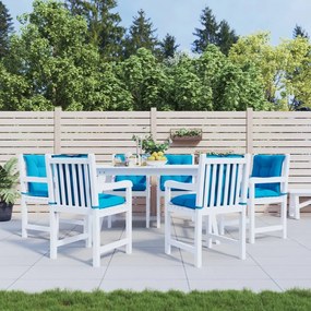 Podložky na záhradné stoličky 6 ks, modré 100x50x7 cm