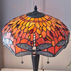 Endon 64093 - Stolová lampa Tiffany DRAGONFLY 2xE27/60W/230V priemer 41 cm
