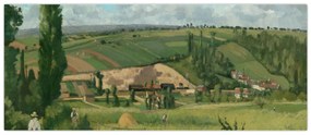 Obraz - Camille Pissarro, Landscape at Les Pâtis, Pontoise, reprodukcia (120x50 cm)