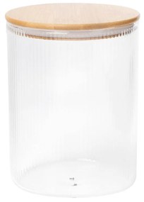 Storage Large Ribbed Natural lid Dia2.8x16.5cm