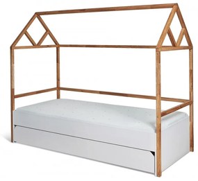 Bellamy Domčeková posteľ Lotta 90x200 biela/prírodná