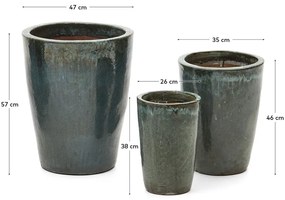 Kvetináče z terakoty v súprave 3 ks ø 47 cm Rotja – Kave Home