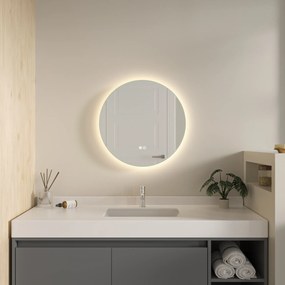 Erga Sofia, okrúhle LED zrkadlo 50cm, 1150 lm, 3 farby svetla, ERG-V01-207-5050